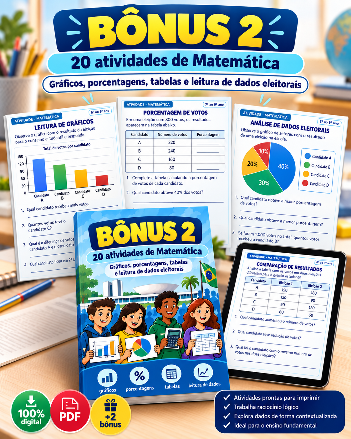 Bônus 02 - +20 Atividades sobre Cidadania e Democracia